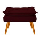 Ver imagem 3 de Poltrona com Puff Opala Suede Bordô Su Decor