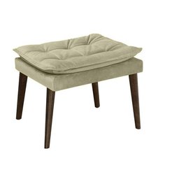 Poltrona com Puff Opala Suede Bege Su Decor - 2