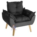 Ver imagem 2 de Kit 2 Poltrona Decorativa Opala Preta SMF Decor