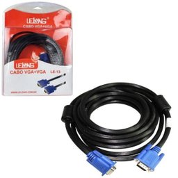 Cabo Vga 15m Monitor Lcd Pc Tv Projetor 15 Metros Lelong - 2