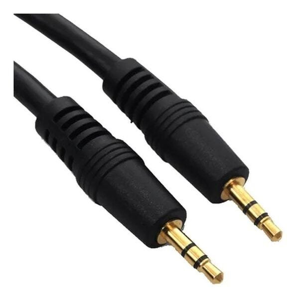 Kit 10 Cabos Auxiliar P2xP2 3.5mm Macho 2m Reforçado Exbom - 1