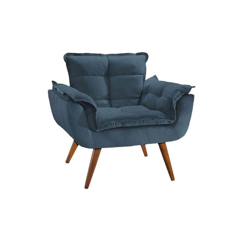 Poltrona Decorativa Opala Suede Azul Marinho Su Decor Poltrona Decorativa Opala Suede Azul Marinho Su Decor