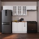 Ver imagem 1 de Armário de Cozinha Modulada Compacta Fidelitá Nara 100% MDF 4 Peças 280cm 10 Portas 2 Gavetas com