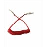 Kit 2 Cabo Auxiliar P2xP2 Espiral Vermelho Som Carro Celular - 2