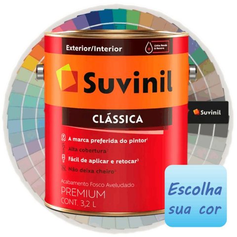 Tinta Para Parede 3,2/3,6l Suvinil Clássica Escolha Sua Cor - E237 Vela Aromatizada