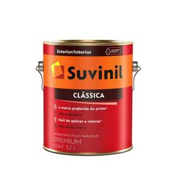 Tinta Para Parede 3,2/3,6l Suvinil Clássica Escolha Sua Cor - E237 Vela Aromatizada - 3