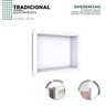 Nicho Para Banheiro em Porcelanato Polido Tradicional 40x30 Branco Liso - Cozimax - 2