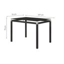 Ver imagem 4 de Kit Conjunto Mesa de Jantar Malva 4 Lugares Tampo de Vidro com 4 Cadeiras Preto