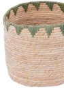 Ver imagem 2 de Cesto Chuong Palha 24x21cm Detalhes em Verde - Verde
