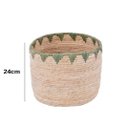 Ver imagem 4 de Cesto Chuong Palha 24x21cm Detalhes em Verde - Verde