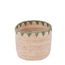Ver imagem 3 de Cesto Chuong Palha 24x21cm Detalhes em Verde - Verde