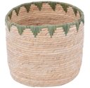 Ver imagem 1 de Cesto Chuong Palha 24x21cm Detalhes em Verde - Verde