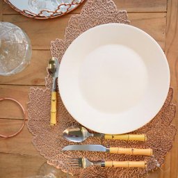 Jogo com 6 Facas de Churrasco Bambu | Linha Mesa Posta - 2