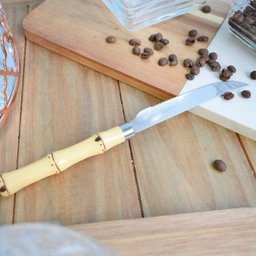 Jogo com 6 Facas de Churrasco Bambu | Linha Mesa Posta - 1