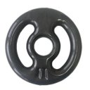 Ver imagem 1 de Anilha Emborrachada Vazada Ahead Sports 1KG Preta