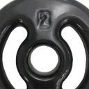 Ver imagem 2 de Anilha Emborrachada Vazada Ahead Sports 2KG Preta