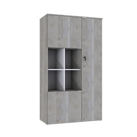 Armário Alto com Nicho e 03 Portas 161,5x90x42cm Wlan90 Snow - Branco
