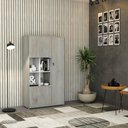 Ver imagem 2 de Armário Alto com Nicho e 03 Portas 161,5x90x42cm Wlan90 Snow - Branco