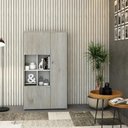 Ver imagem 4 de Armário Alto com Nicho e 03 Portas 161,5x90x42cm Wlan90 Snow - Branco