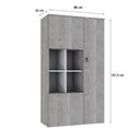 Ver imagem 6 de Armário Alto com Nicho e 03 Portas 161,5x90x42cm Wlan90 Snow - Branco