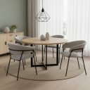 Ver imagem 1 de Kit 4 Cadeiras Poltrona Jantar Gourmet Estofada Mara Rivatti