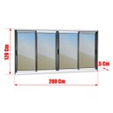 Ver imagem 2 de Janela Alumínio Elite 4 Folhas Moveis 120 x 200 V.Reflex Mix Preto Brimak