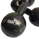 Ver imagem 2 de Par de Halteres Bola (Cotonete) Ahead Sports Preto 9KG