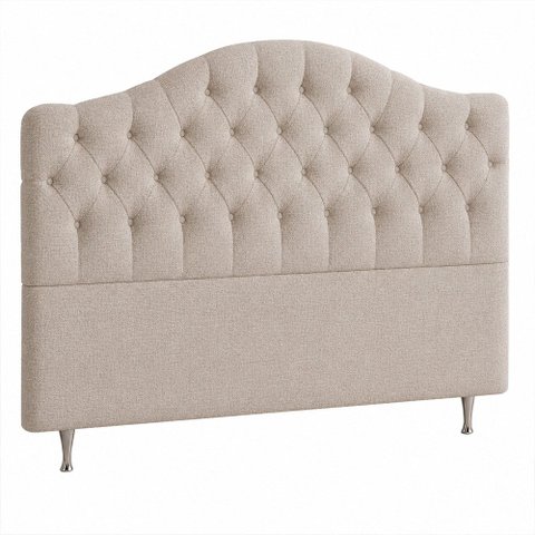 Cabeceira para Cama Box Queen 160cm Balence Linho Bege - Sallar Home