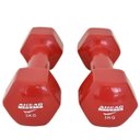 Ver imagem 5 de Par de Halter Sextavado em Vinil Ahead Sports 3kg Vermelho