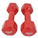 Ver imagem 4 de Par de Halter Sextavado em Vinil Ahead Sports 3kg Vermelho