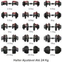Ver imagem 5 de Dumbbell Halter com anilhas regulavel 24KG Ahead Sports