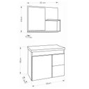 Ver imagem 4 de Gabinete de Banheiro com Cuba e Espelheira Hortencia 55cm Cafe/branco - Mgm