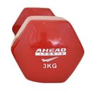 Ver imagem 2 de Halter Sextavado em Vinil Ahead Sports 3kg Vermelho