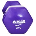 Ver imagem 3 de Halter Sextavado em Vinil Ahead Sports 2kg Roxo