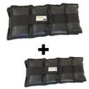 Ver imagem 1 de Kit Pares De Caneleiras tornozeleiras 2kg + 1kg Pretas