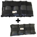 Ver imagem 1 de Kit Pares De Caneleiras (tornozeleiras) 8kg + 1kg Pretas