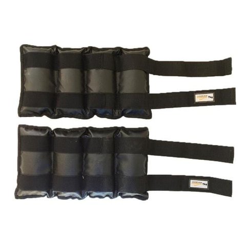 Kit Pares De Caneleiras (tornozeleiras) 7kg + 1kg Pretas