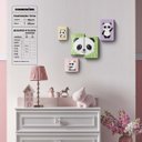 Ver imagem 2 de Panda Cute - Quadros ou Placas Modulares com 5 Peças