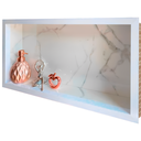 Ver imagem 6 de Nicho de Porcelanato para Banheiro Branco Carrara 60x32cm