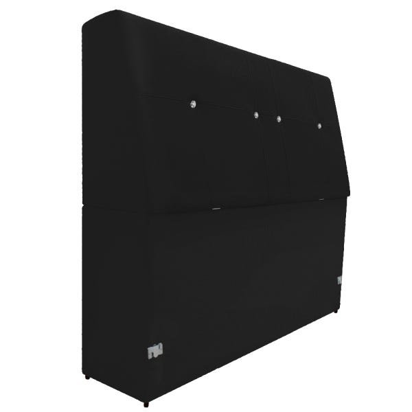 Cabeceira Estofada Itália 90 cm Solteiro Suede Preto - ADJ Decor - 2