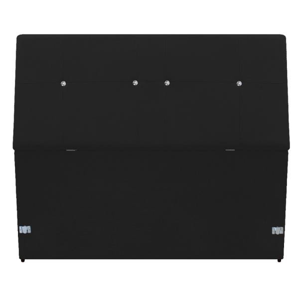 Cabeceira Estofada Itália 90 cm Solteiro Suede Preto - ADJ Decor - 1