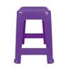 Banqueta Plástica Amora Empilhavel Quadrada 45x36cm Mor - 2