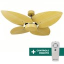 Ver imagem 1 de Ventilador de Teto com Controle Remoto Natuvent Dahlia no Light 4 Pás Madeira Pinus