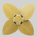 Ver imagem 4 de Ventilador de Teto com Controle Remoto Natuvent Dahlia no Light 4 Pás Madeira Pinus