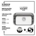 Ver imagem 2 de Cuba Aço Inox As Robust Plus N°1 47x30x17 com Válvula