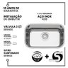 Cuba Aço Inox As Robust Plus N°1 47x30x17 com Válvula - 2
