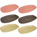 Ver imagem 1 de 6 Petisqueiras Bambu Plástico Lines Lyor Sortidas 29x18cm Retangular Travessas Frios