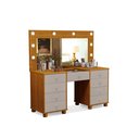 Ver mais imagens de Penteadeira Camarim 9 Gavetas Classica Mila New C/led - Espelho - Gaveta Maquiagem - Freijo/off