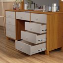 Ver imagem 5 de Penteadeira Camarim 9 Gavetas Classica Mila New C/led - Espelho - Gaveta Maquiagem - Freijo/off