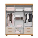 Ver imagem 7 de Guarda-Roupa Casal 6 Portas 4 Gavetas 100% MDF Flórida Yescasa Branco/Cinamomo/Off White